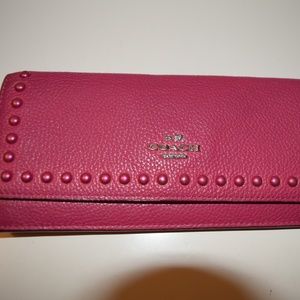 Coach Pink Leather Wallet